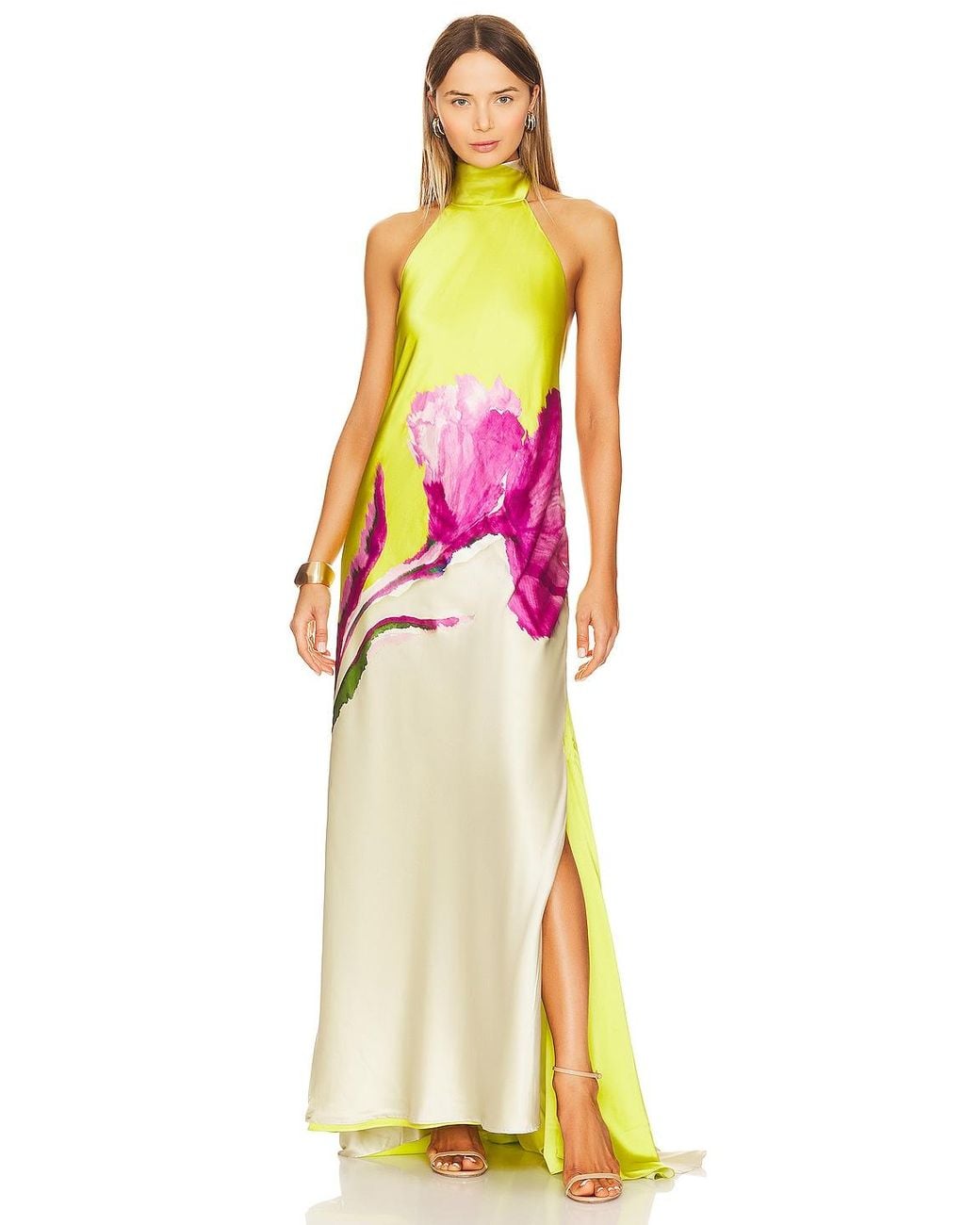 Silvia Tcherassi Yara Dress in Abstract Green Print