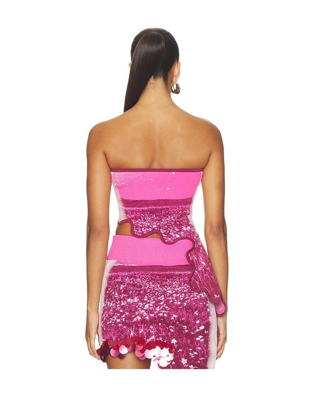 Ph5 Pink Pomelo Wavy Bra Top