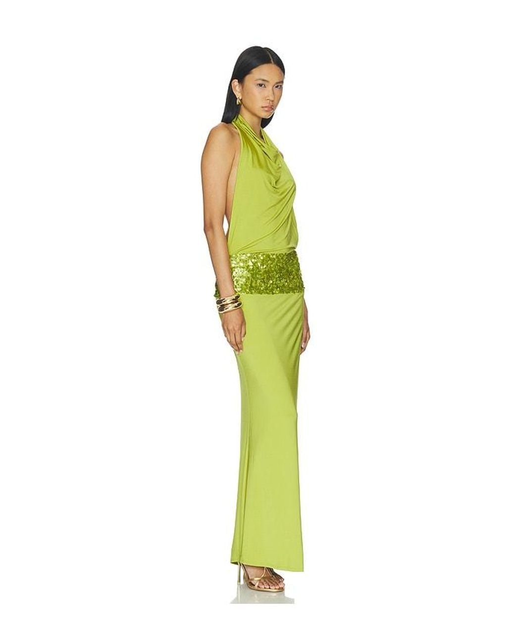 LOBA Yellow Marea Backless Gown