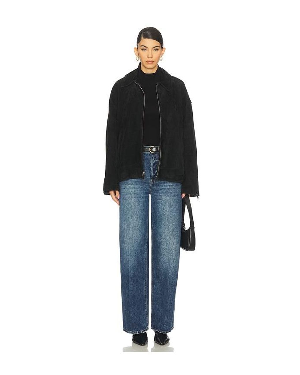 Pistola Blue Tate High Rise Bowed Wide Jeans