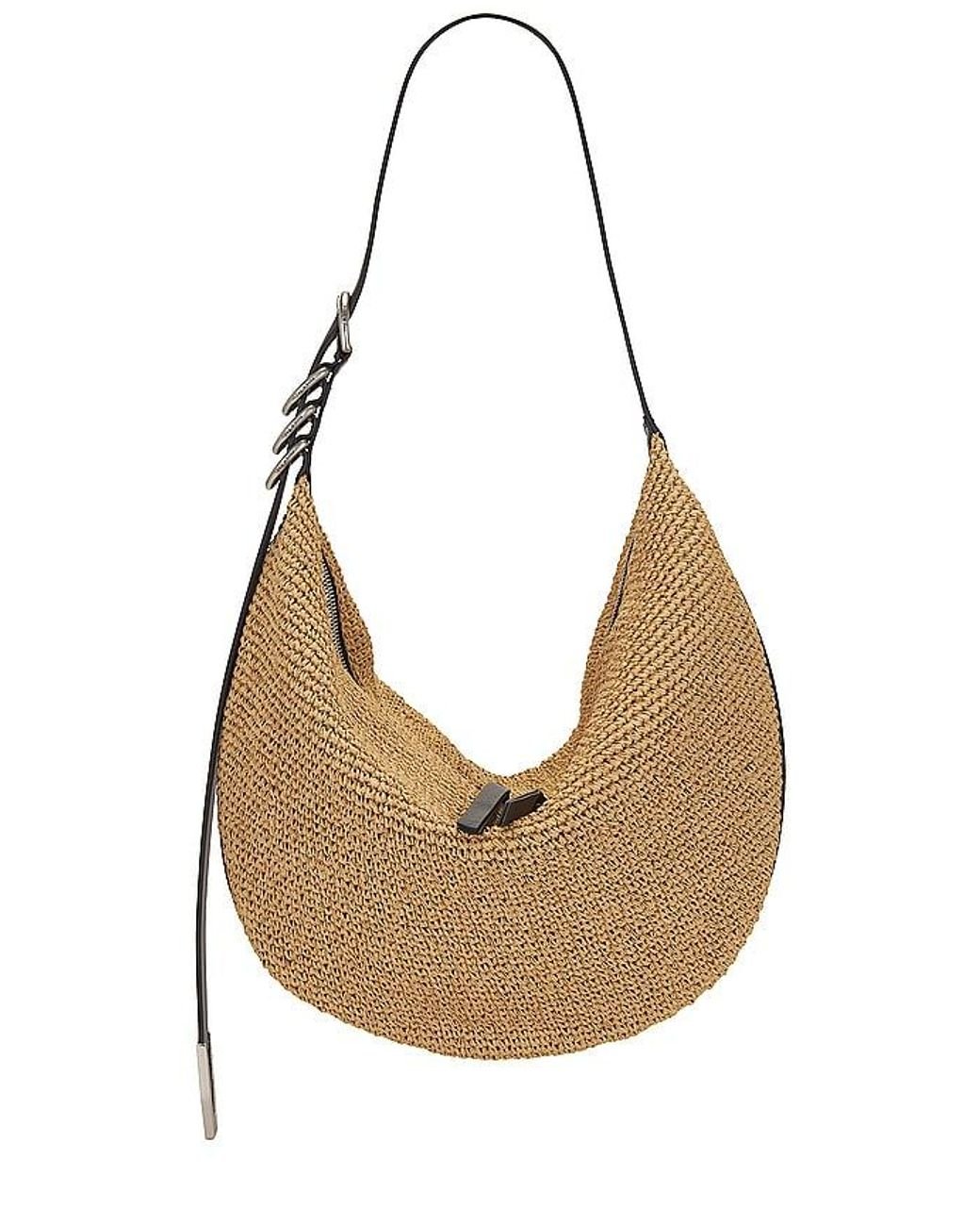 Rag Bone White Spire Straw Hobo