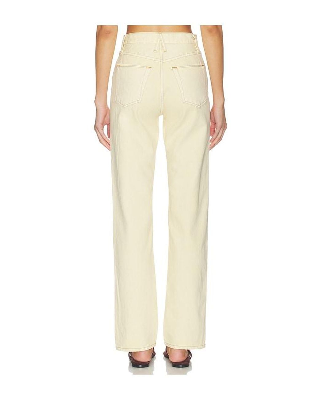 SLVRLAKE Denim White London High Rise Straight Leg Jeans