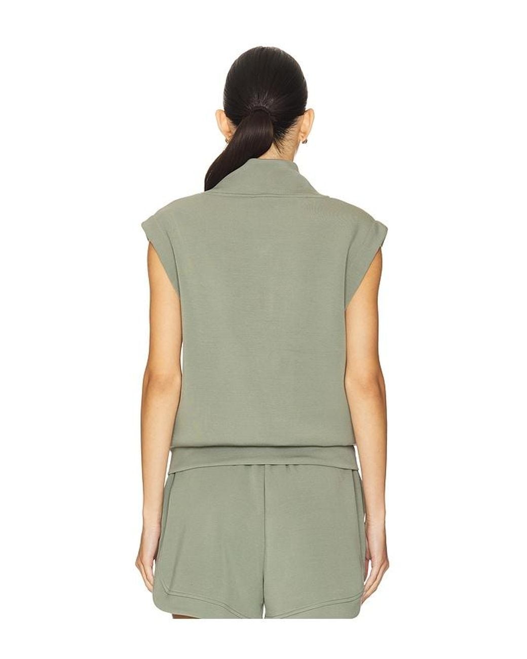 Varley Green Loretta Half Zip Sweatshirt