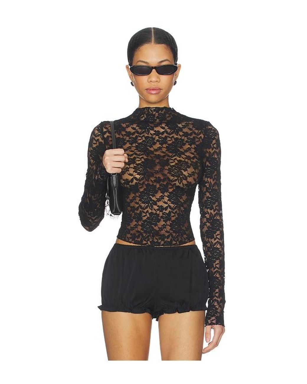 Lioness Black Hamptons Long Sleeve Top