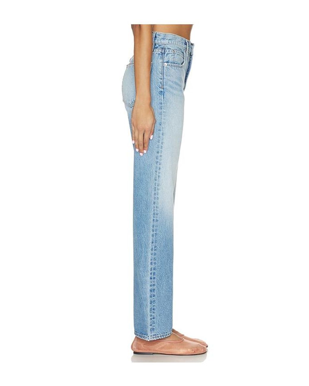 SLVRLAKE Denim Blue Kendra Straight Leg Jeans