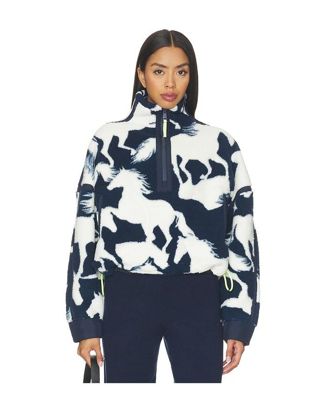 Free People Blue X Fp Movement Printed Mountain High 1/2 Pullover