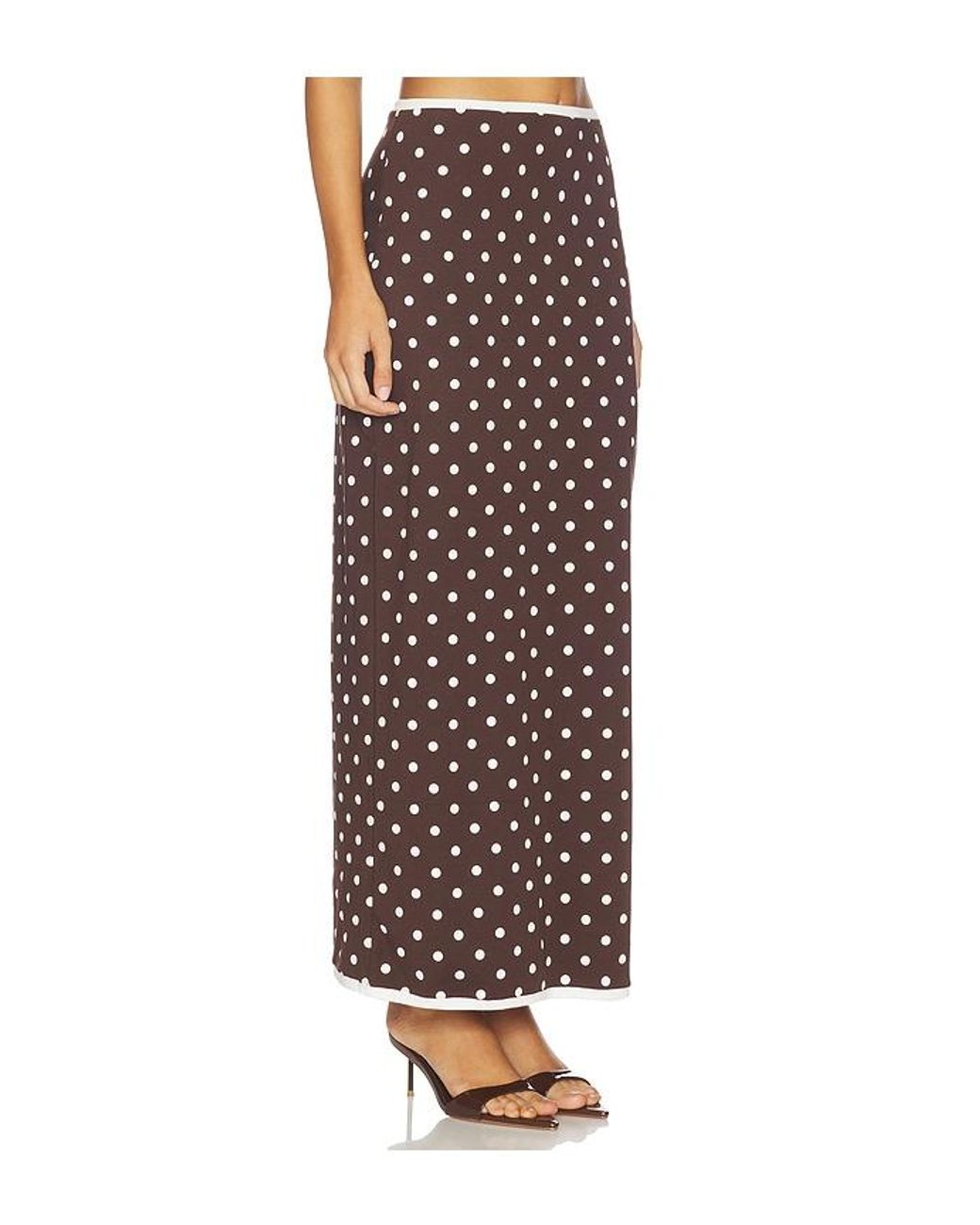 ROWEN ROSE Multicolor Polka Dots Long Skirt