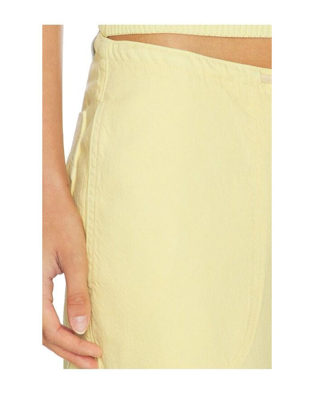 DL1961 Yellow Dl Aura Sienna Low Slung Relaxed Wide Leg Jeans