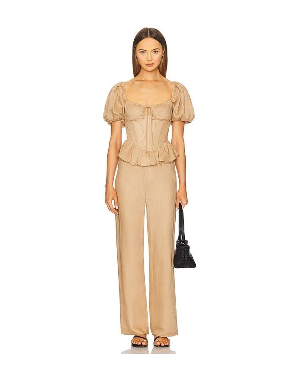 Bardot Multicolor Balia Hipster Linen Pant