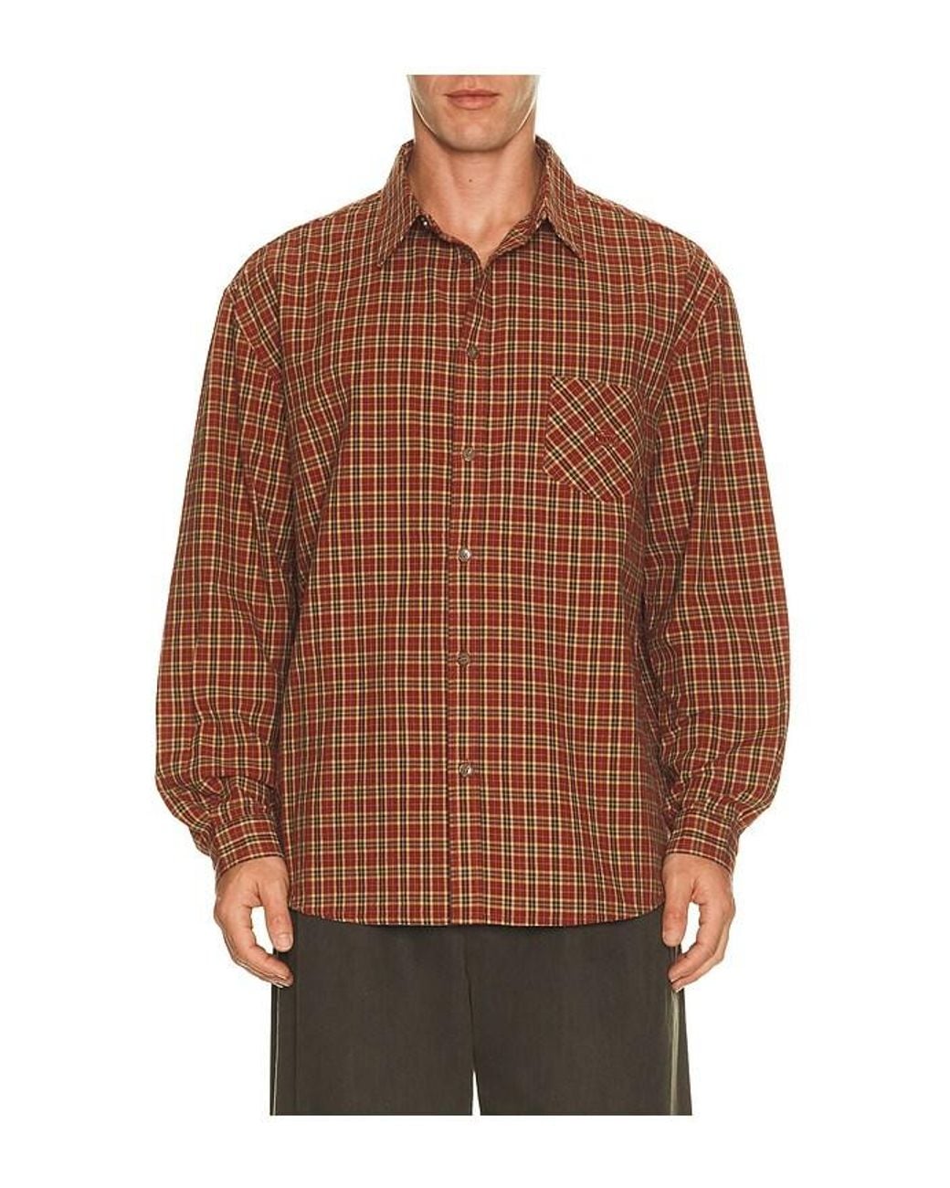 KAPPY DESIGN Brown Omad Plaid Shirt for men
