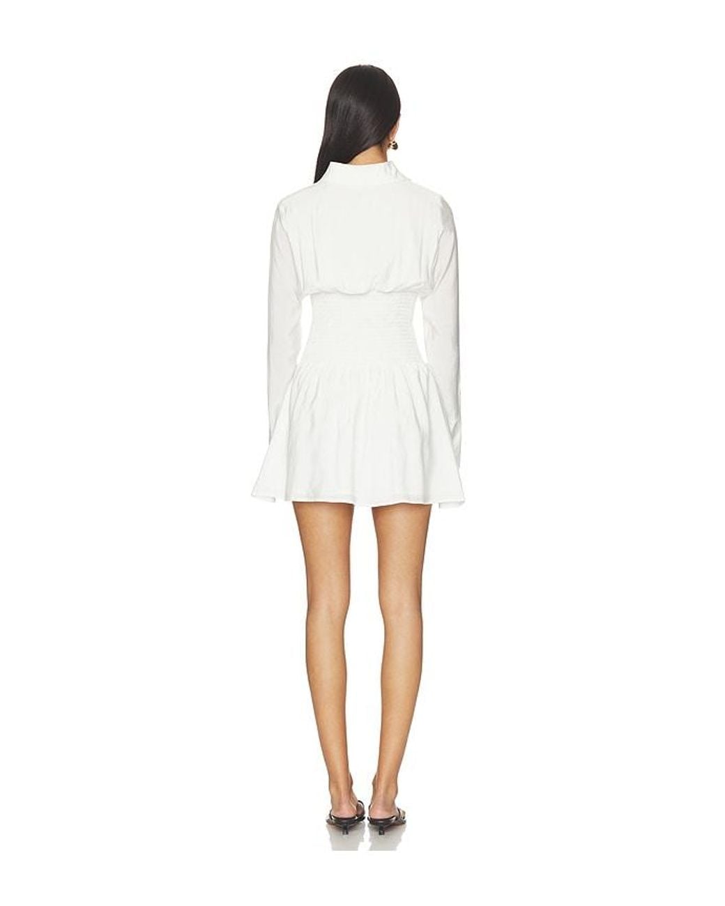 ALL THE WAYS White Clementine Button Up Mini Dress