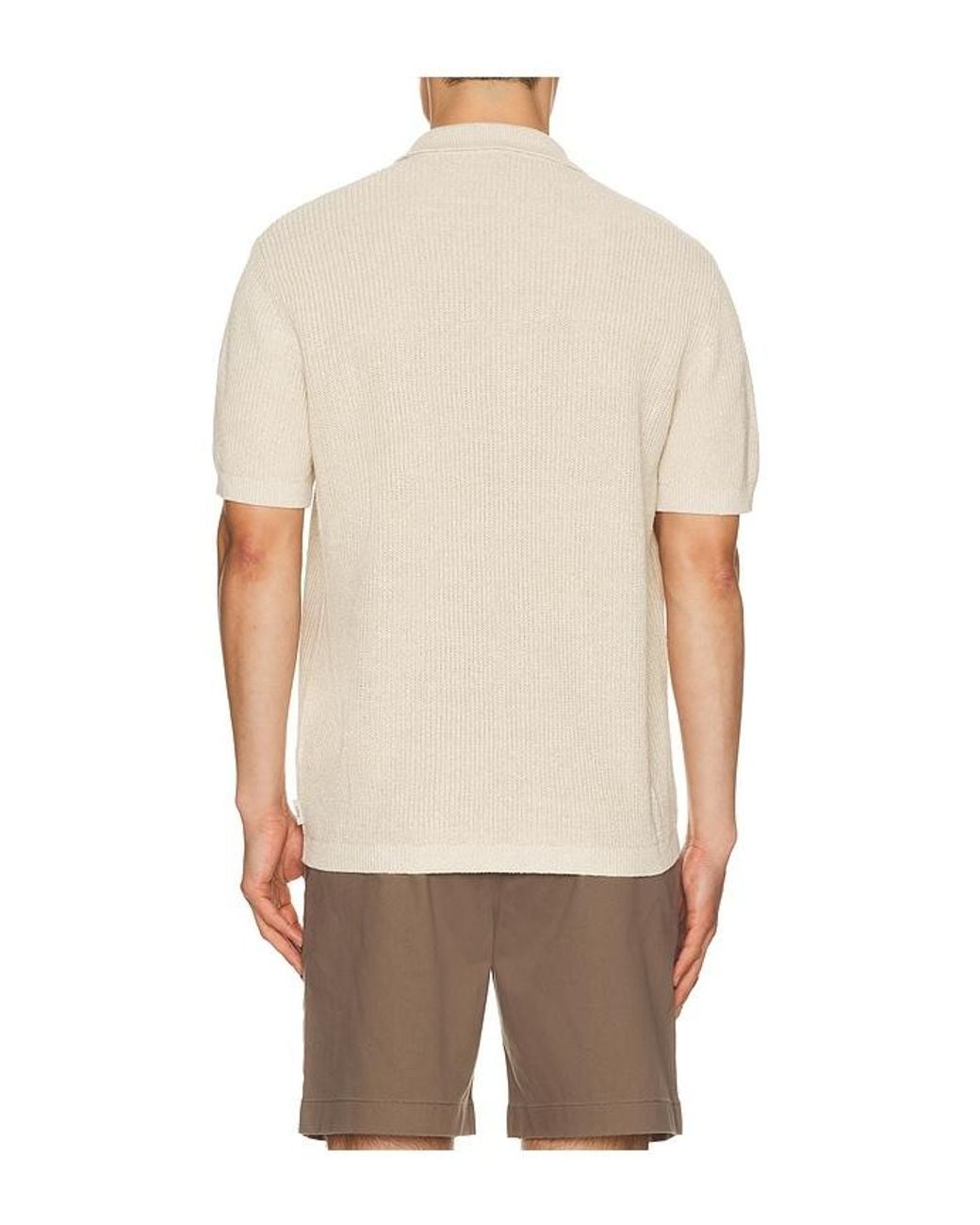 Onia Natural Silk Linen Camp Shirt for men