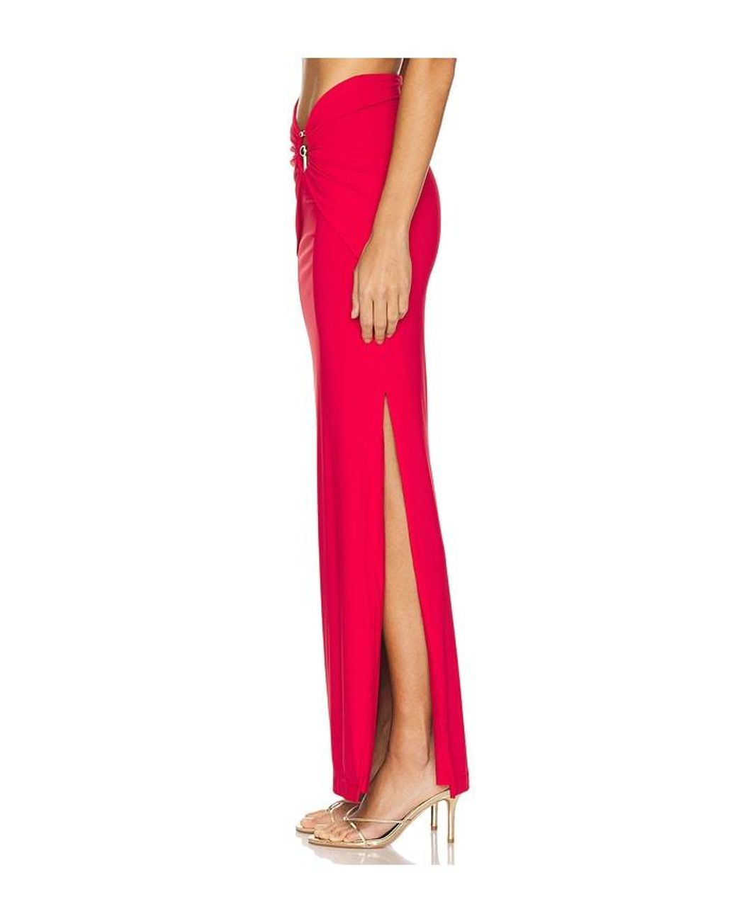 Bardot Red X Revolve Neve Maxi Skirt