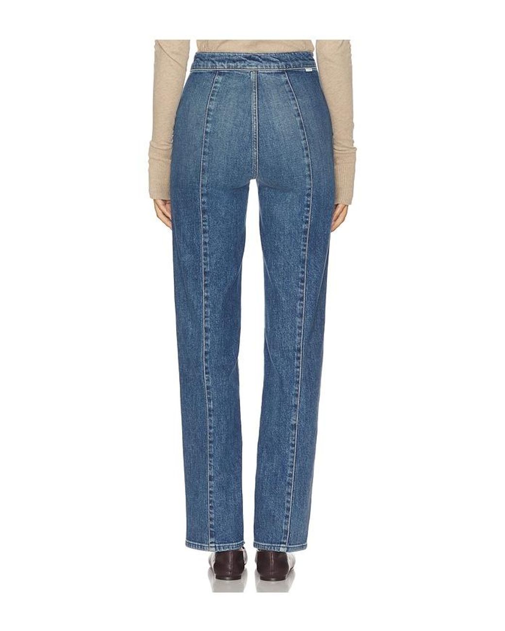 Mother Blue The Riveting Rambler Zip Sneak Jeans