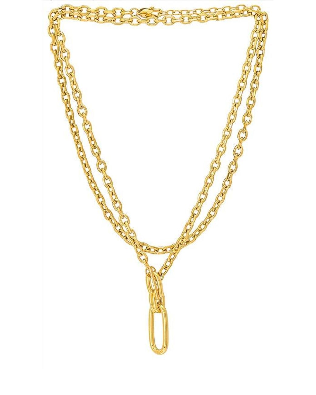 petit moments Metallic Carabiner Necklace