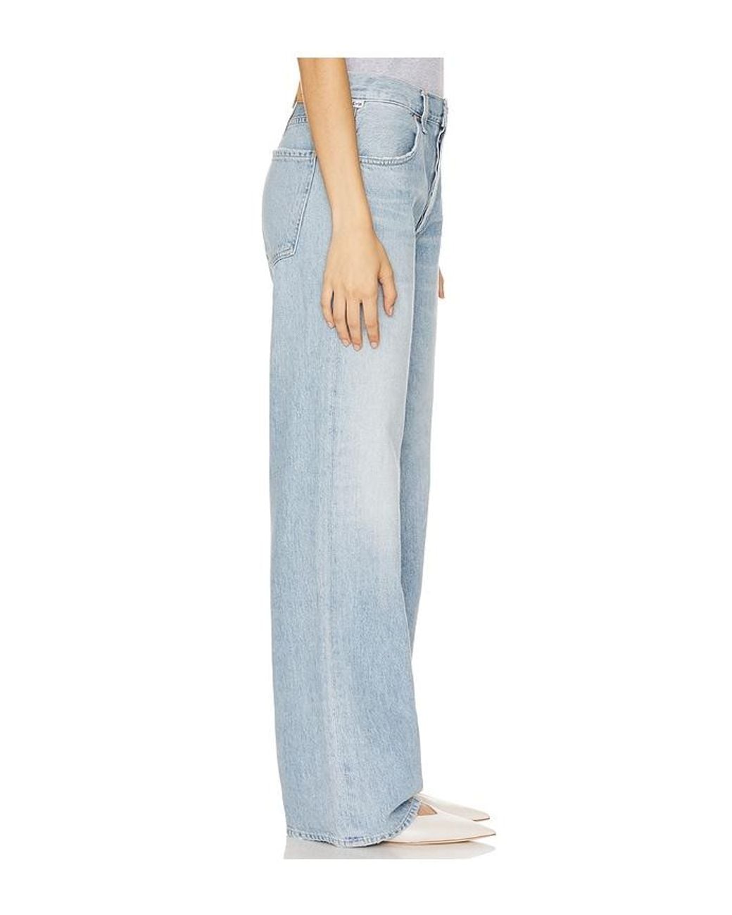 Citizens of Humanity Blue Annina Petite Wide Leg Jeans