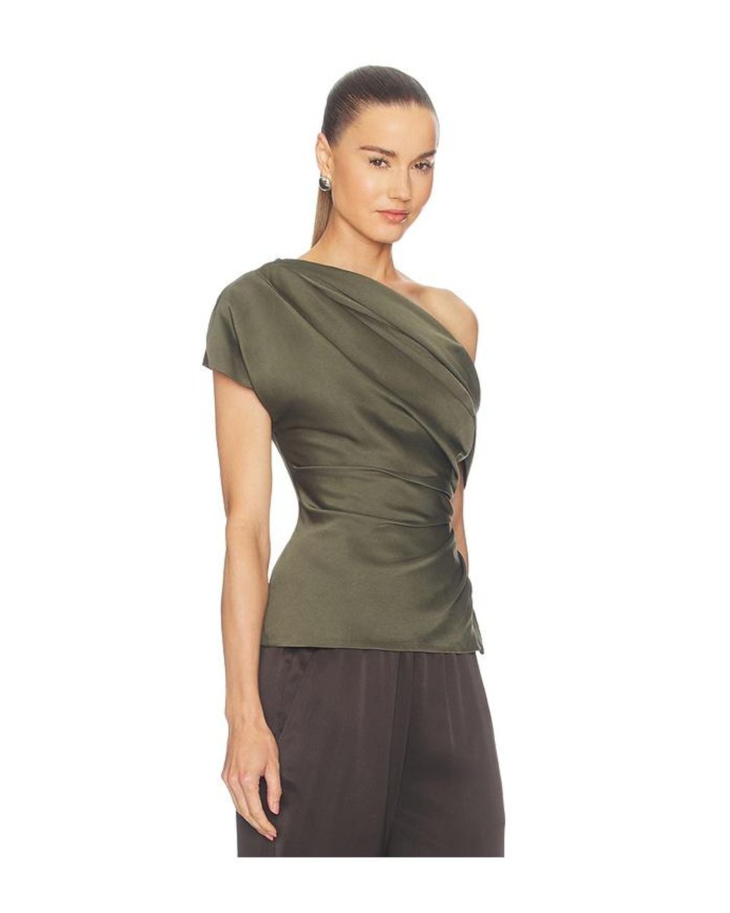 Jonathan Simkhai Green Phoebe Draped Top