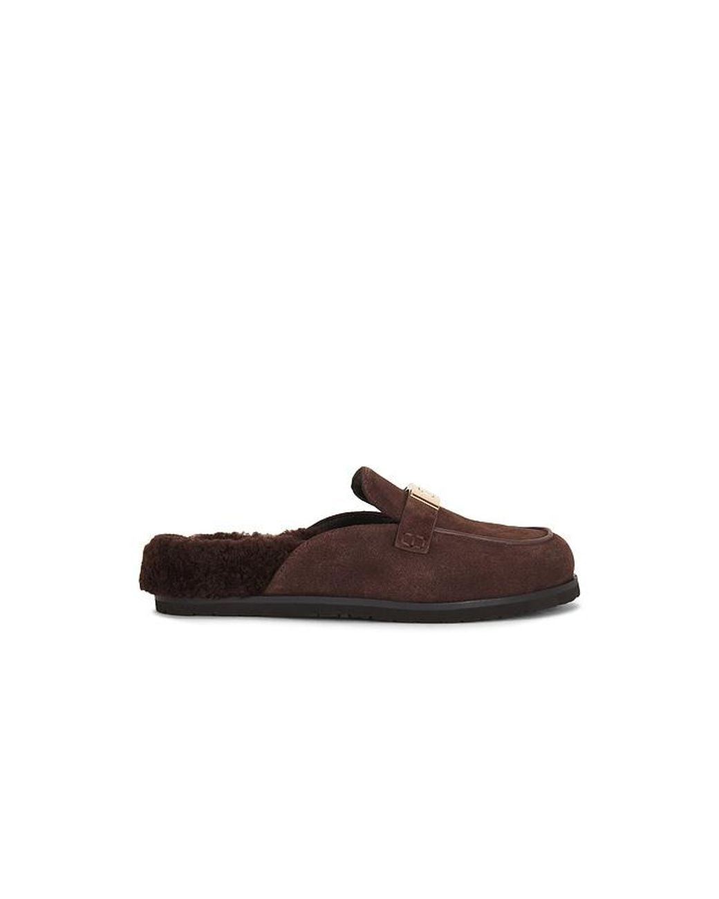 Tory Burch Brown Leelee Shearling Mule