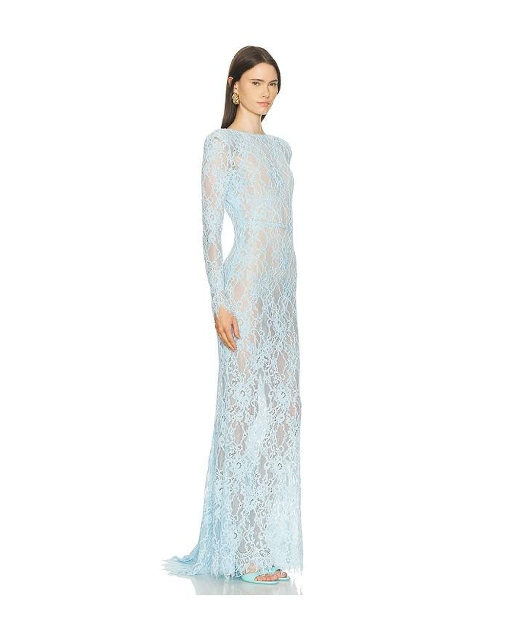 Bronx and Banco Blue Electra Lace Gown