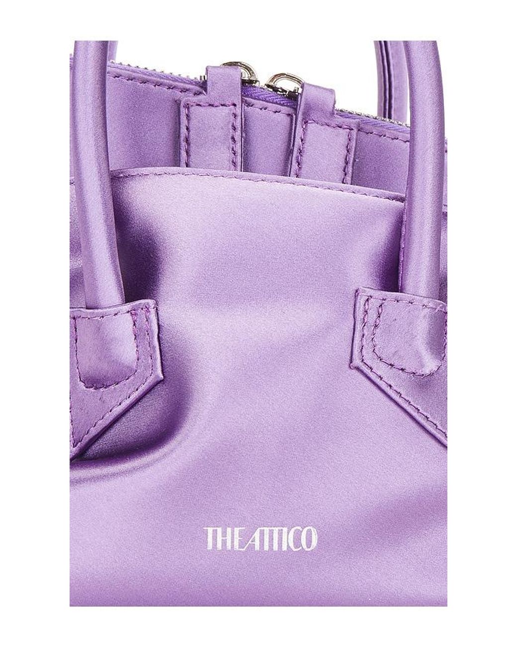 The Attico Purple La Passeggiata Mini Top Handle Bag