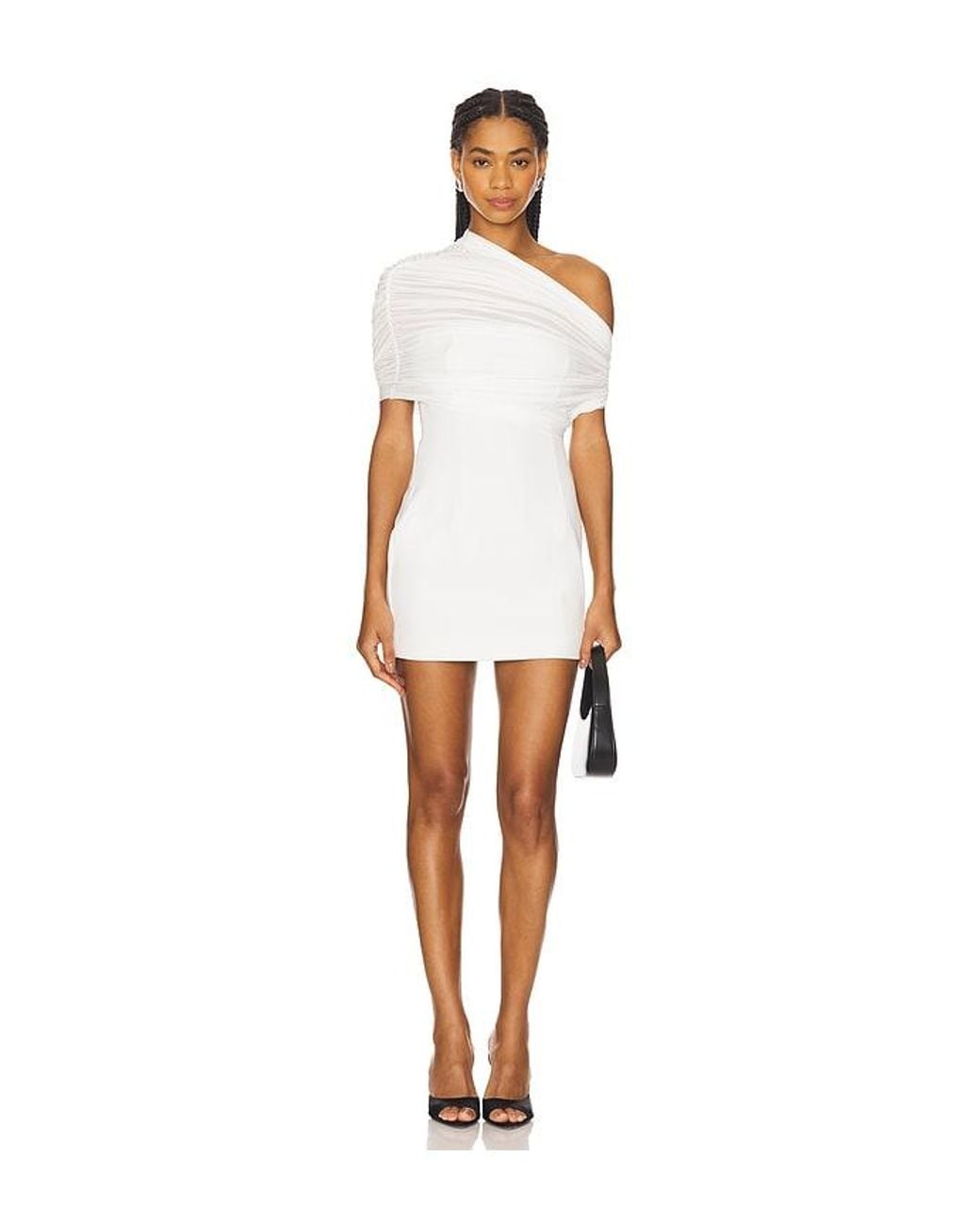 SER.O.YA White Selma Mini Crepe Dress