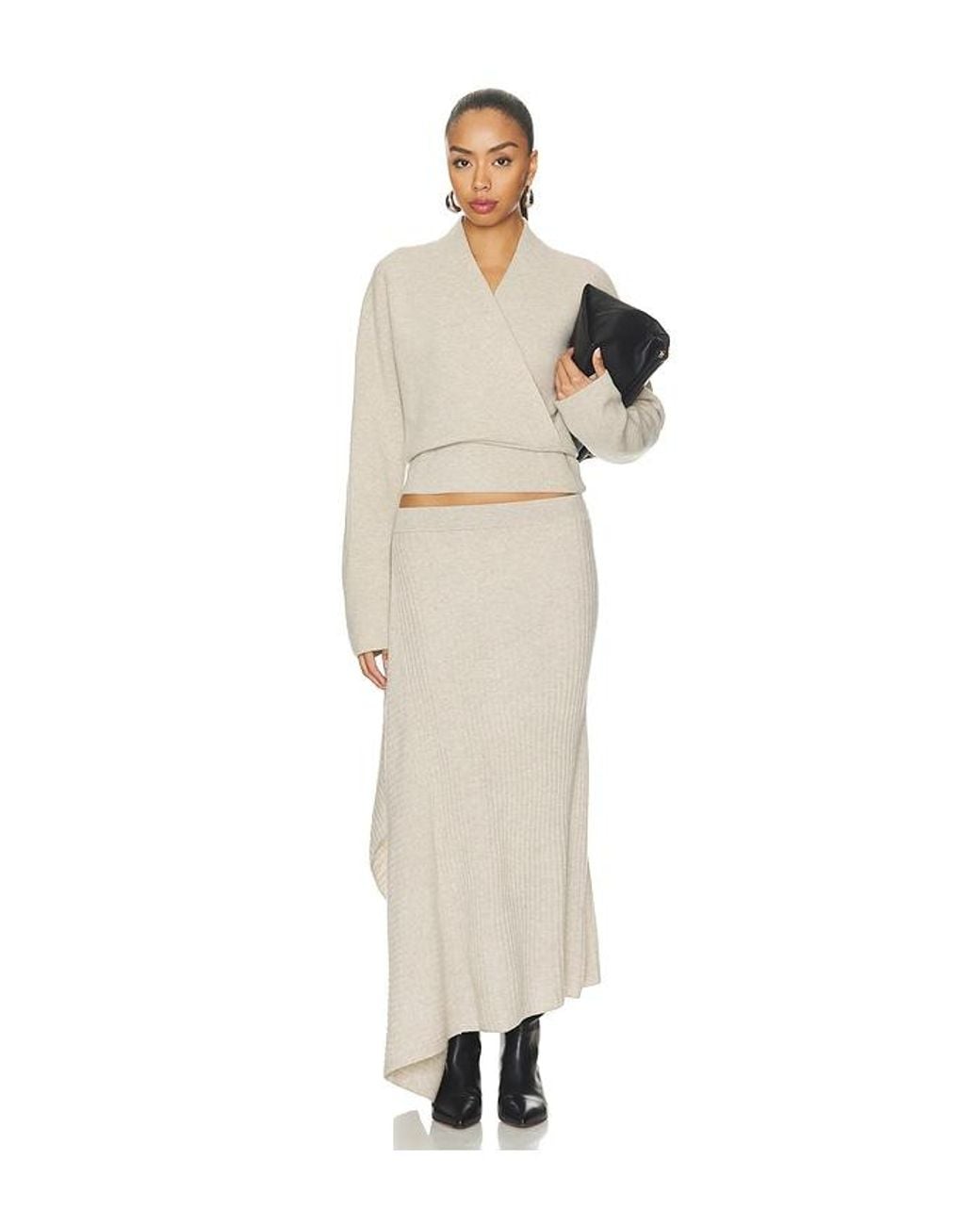 NAADAM Natural Cashmino Asymmetrical Skirt