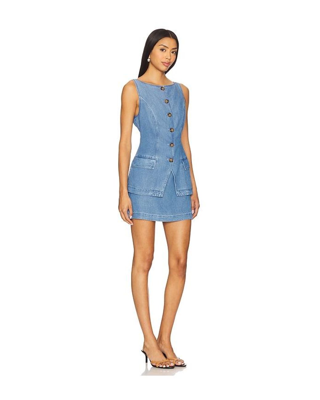 Lovers + Friends Blue Belle Mini Dress