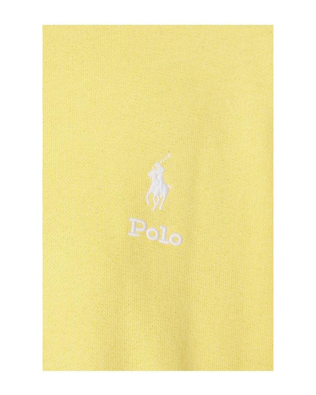 Polo Ralph Lauren Yellow Island Fleece Crew Neck Sweatshirt