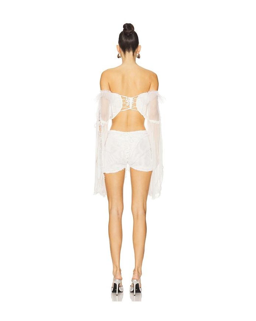 AMOR MIA White Rococo Top