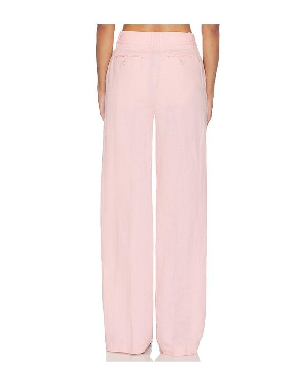 Lovers + Friends Pink Emmett Linen Pant