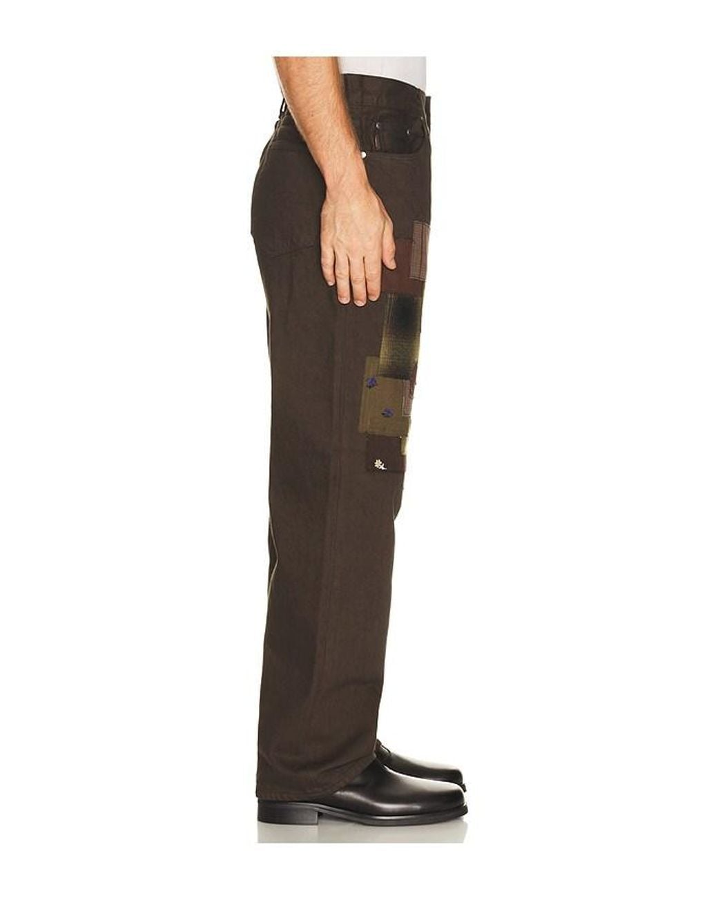 vowels Black Straight Denim Jeans for men