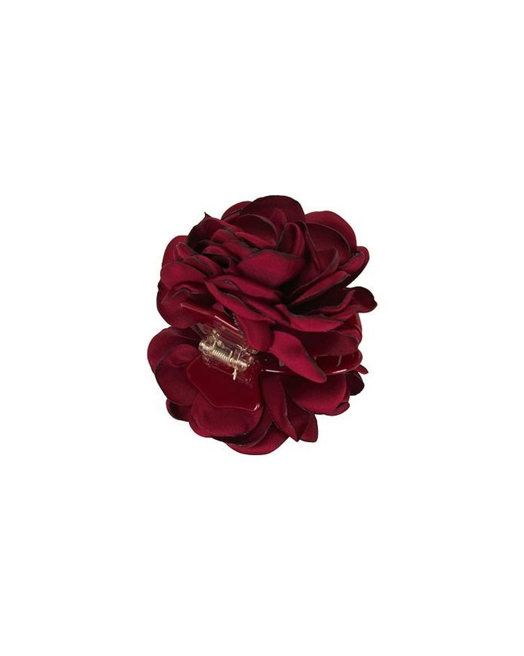 Lele Sadoughi Red Peony Flower Claw Clip