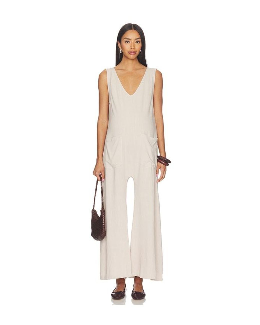 BUMPSUIT White Oversized Linen Jumpsuit
