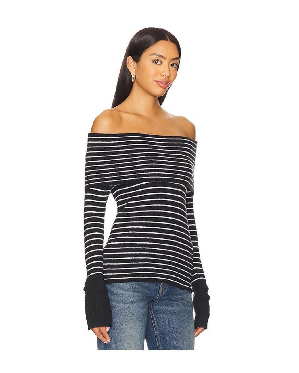 Free People Black Evergreen Sweater