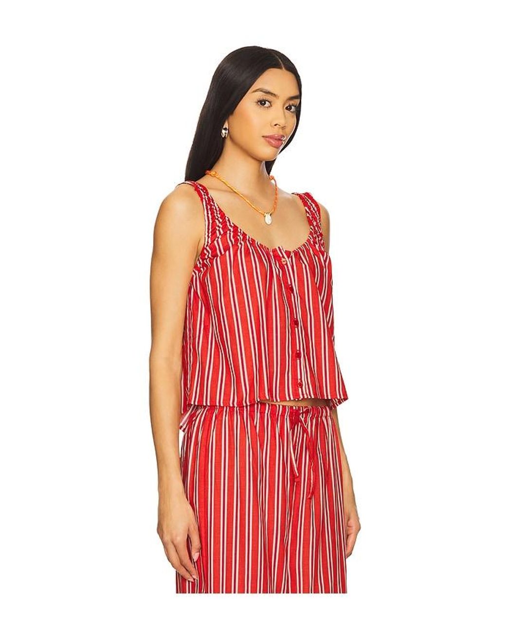 WeWoreWhat Red Scoop Neck Cami