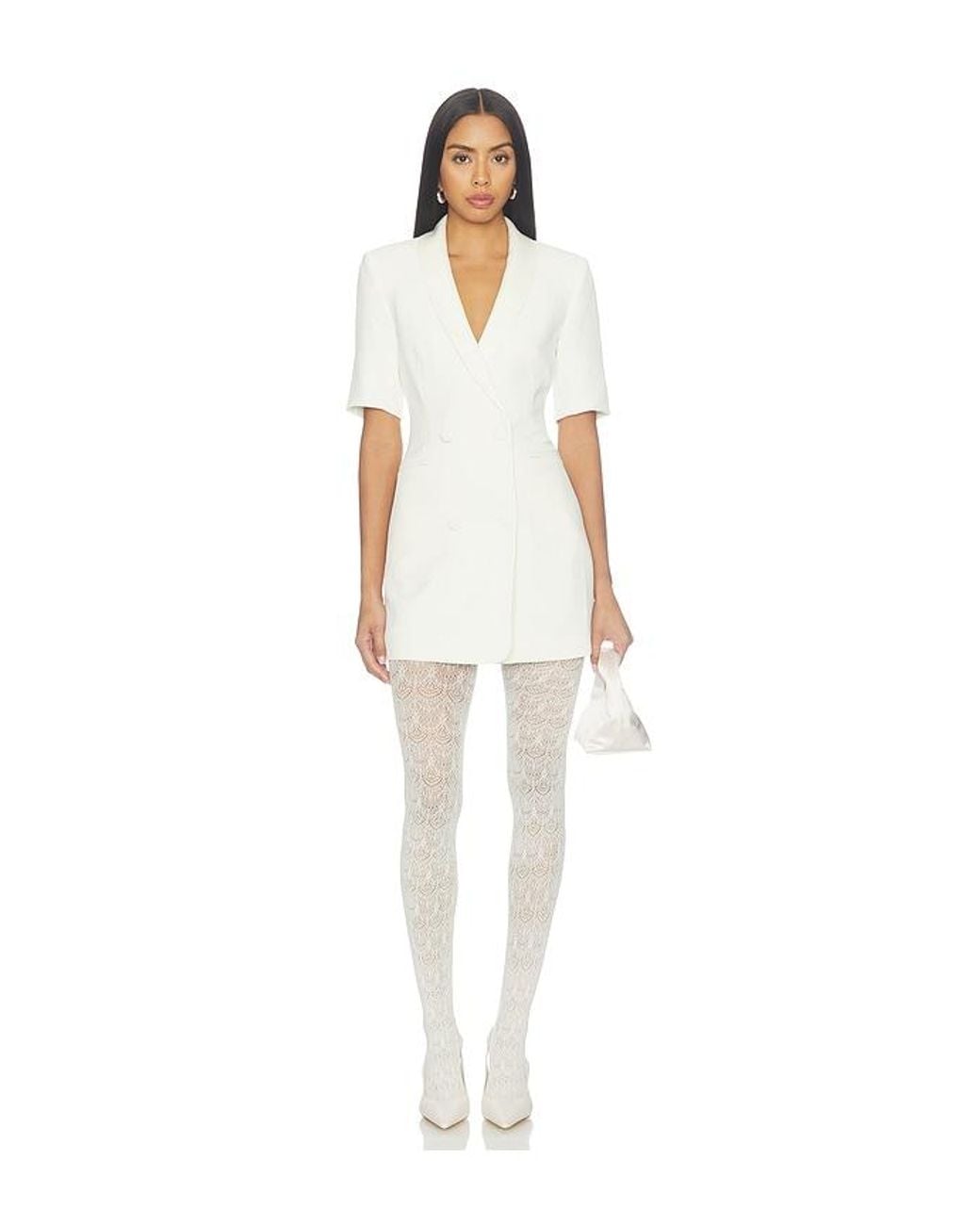 Stems White Emilia Lace Tattoo Tights