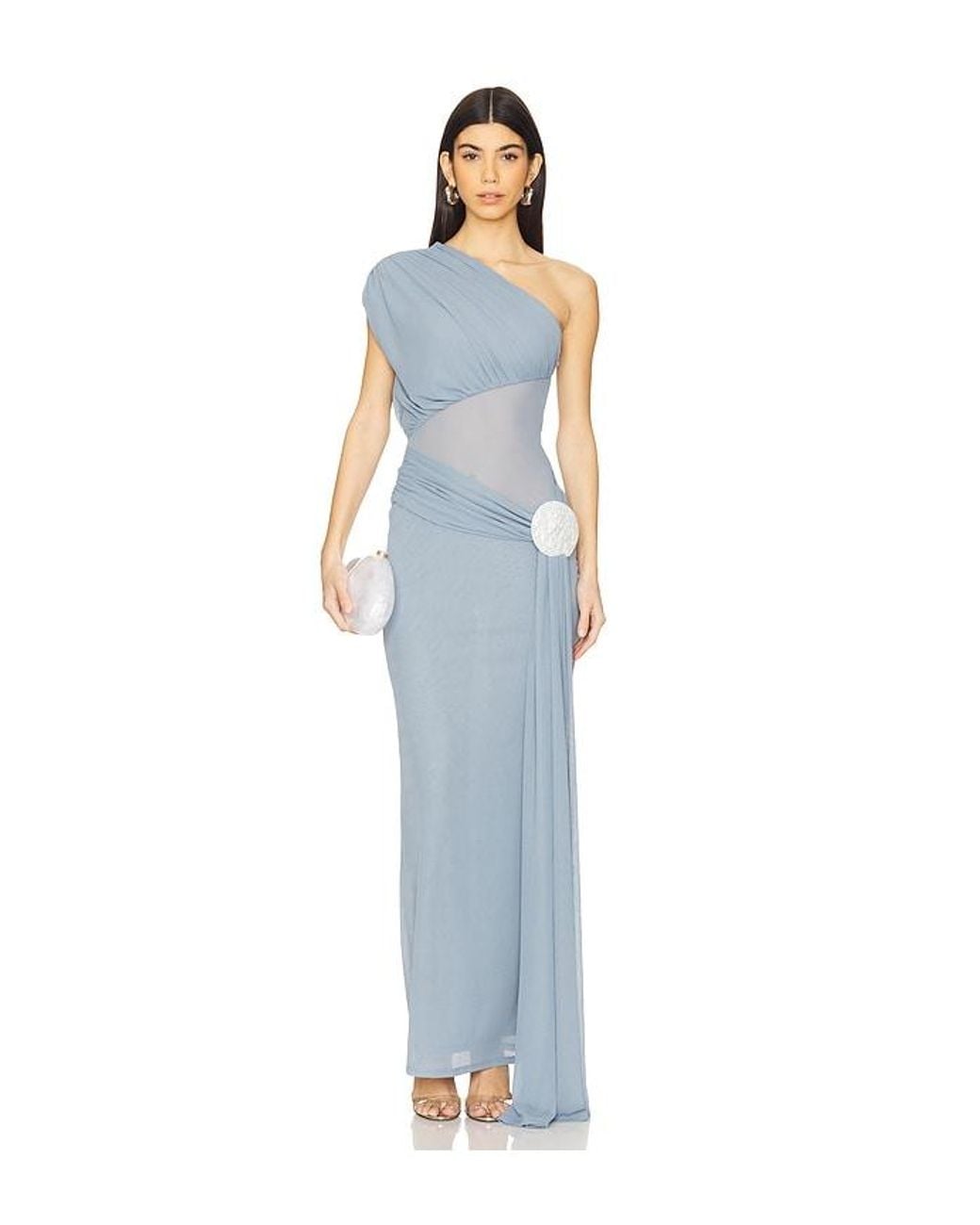 Lovers + Friends Blue Lea Gown