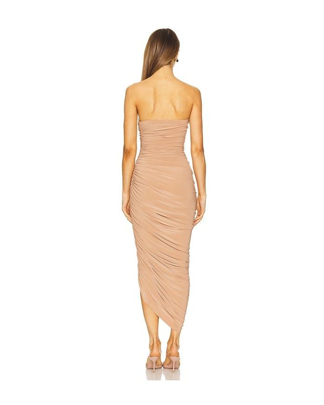Norma Kamali White Diana Strapless Gown
