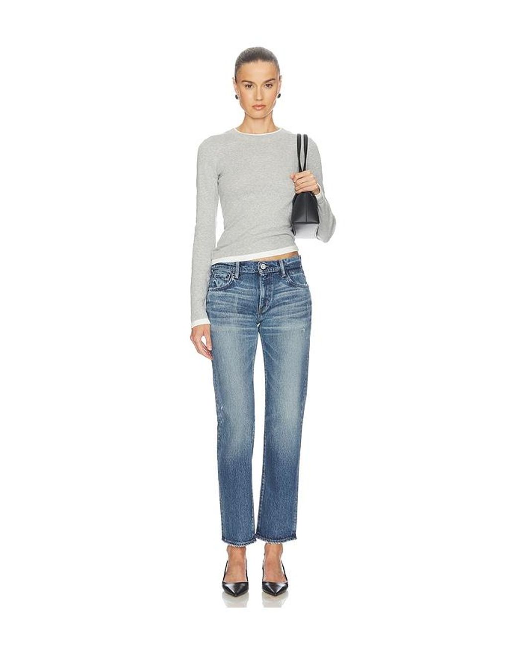 Moussy Blue Mallard Slim Straight Jeans