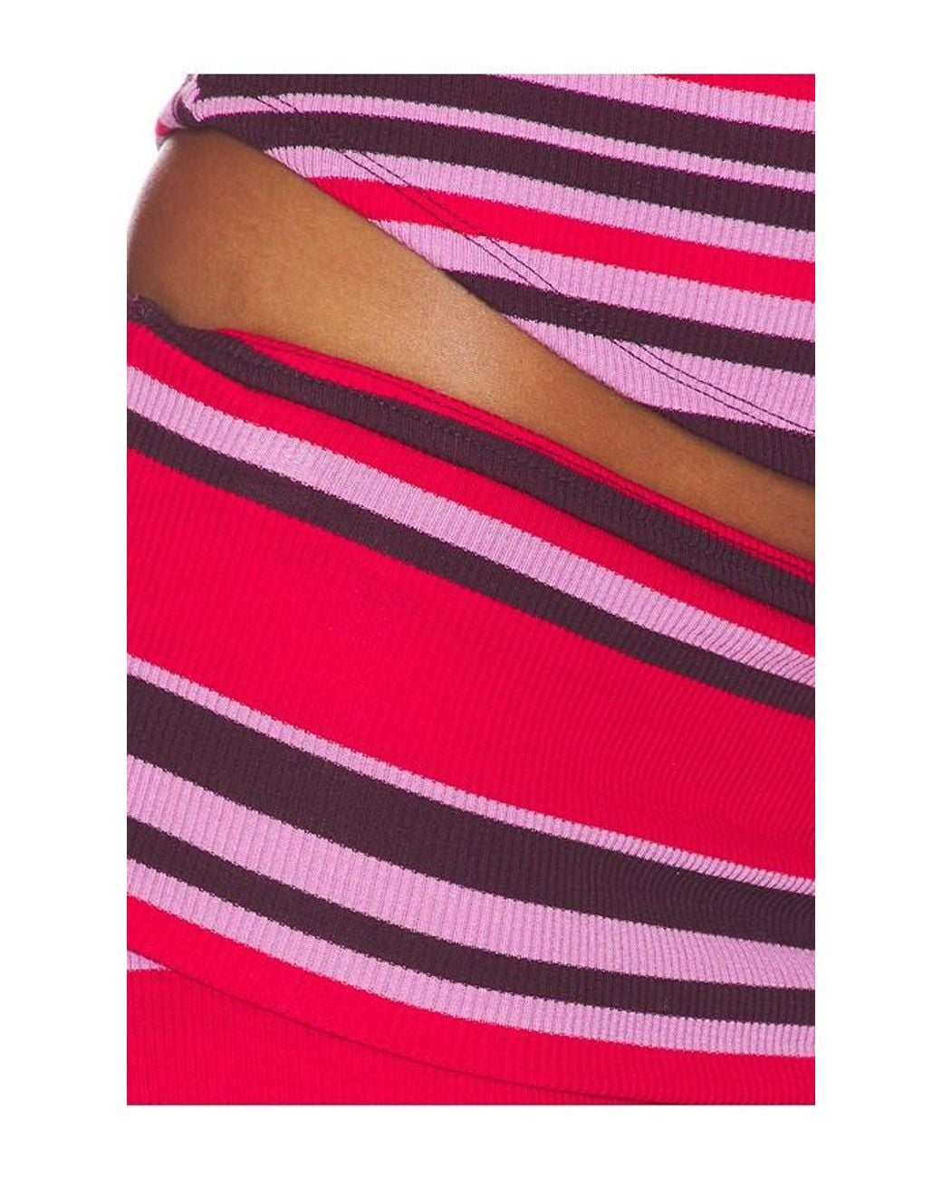 AFRM Red Esin Cozy Rib Skirt