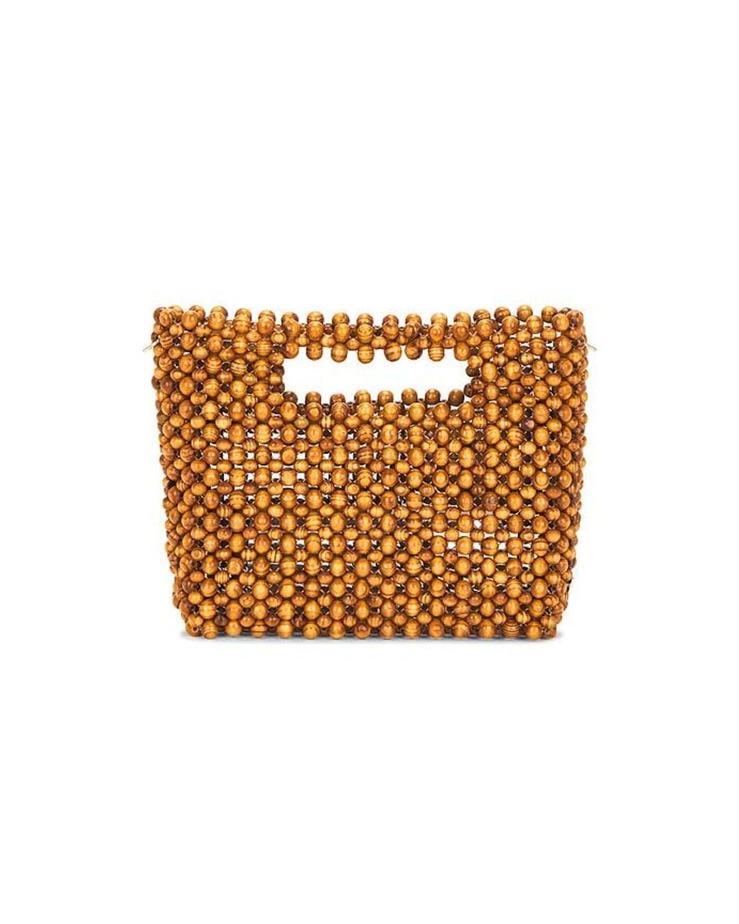 Dolce Vita White Wood Bead Bag