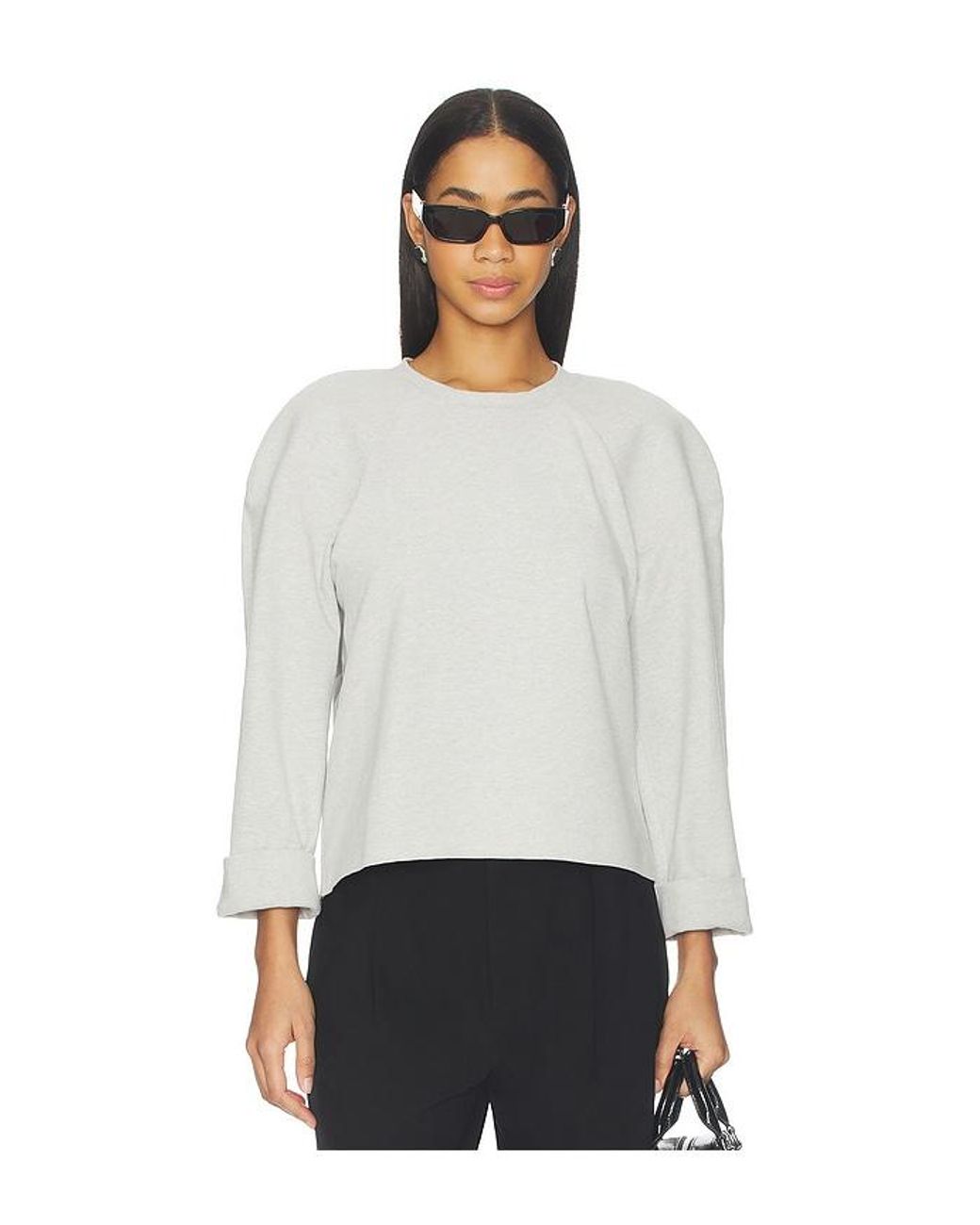 Norma Kamali White Bomber 1980S Sweatshirt