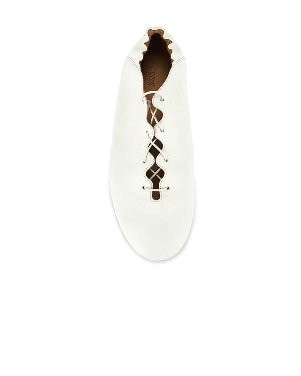 Odissi White Milly Scallop Flat
