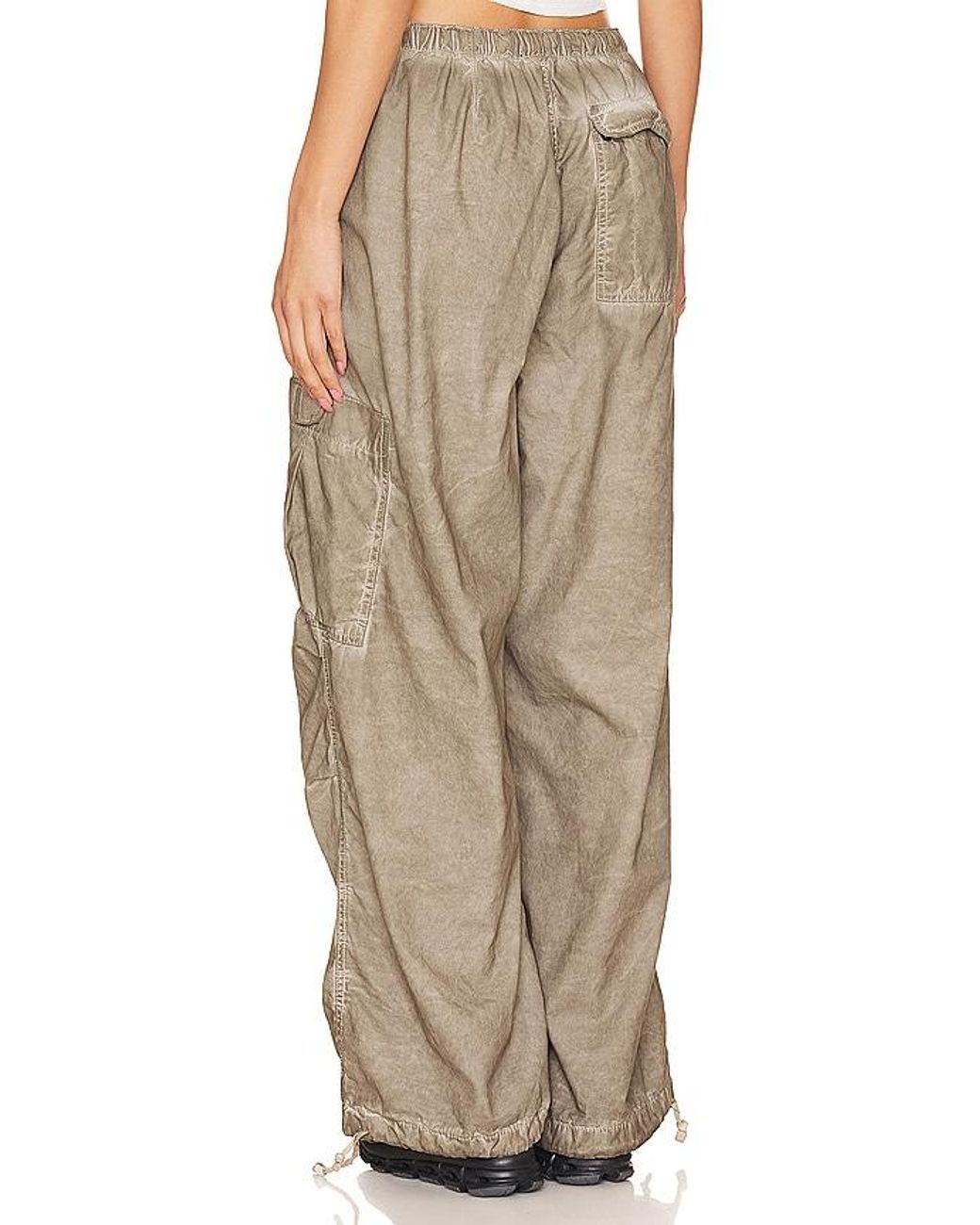 Jaded London Natural Oil Wash Parachute Pants