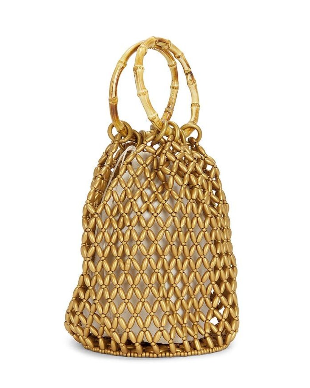 BTB Los Angeles Metallic Rumi Bamboo Bag
