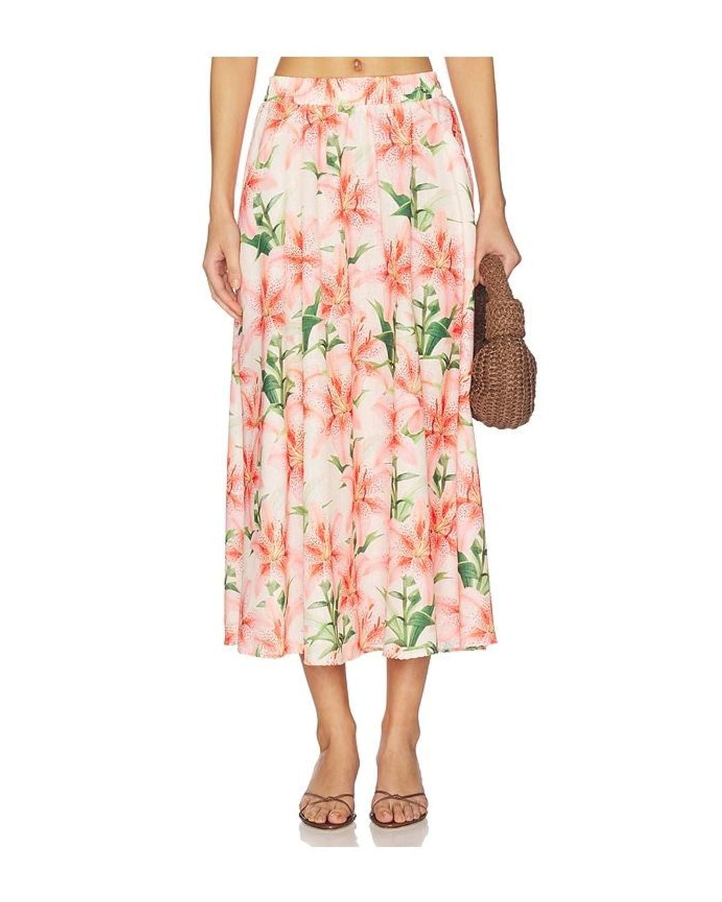 Peixoto Multicolor Paula Midi Skirt