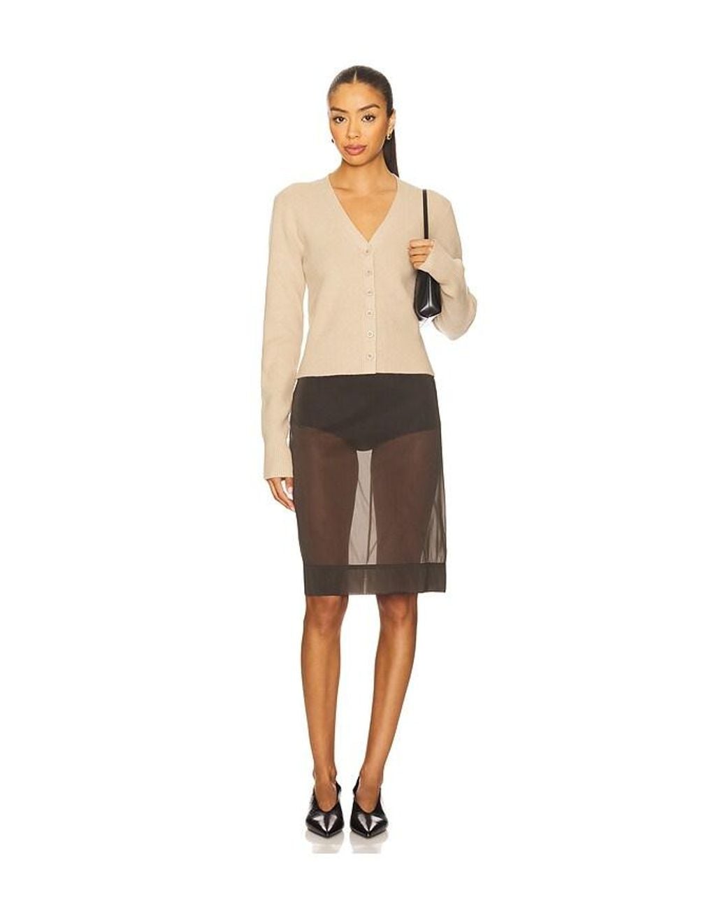 GUIZIO Natural X Revolve Camelie Cardigan