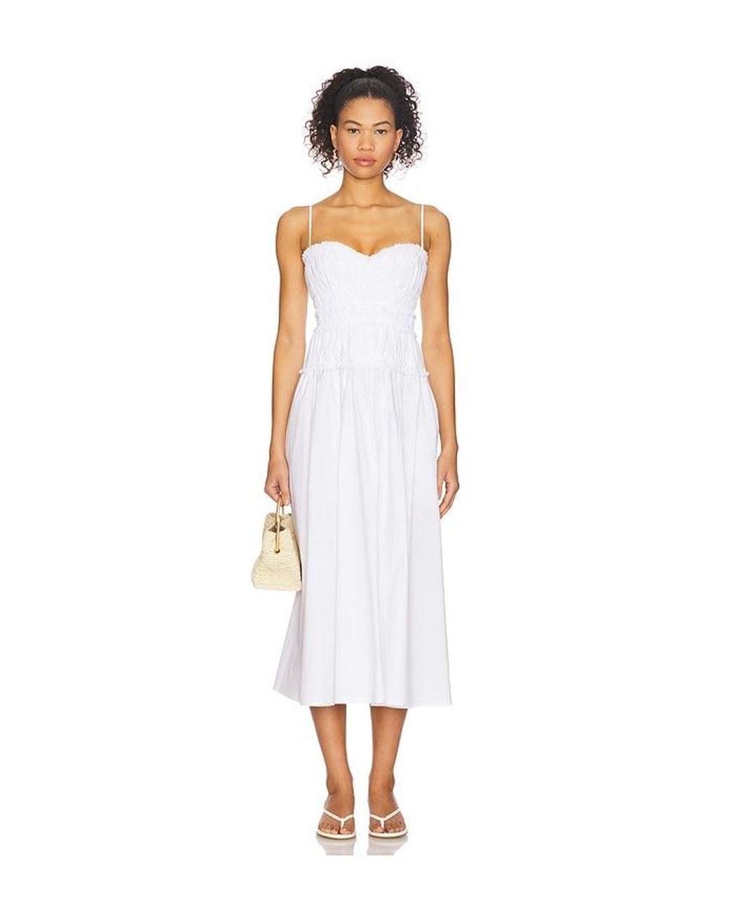 Tularosa Clea Midi Dress in White | Lyst