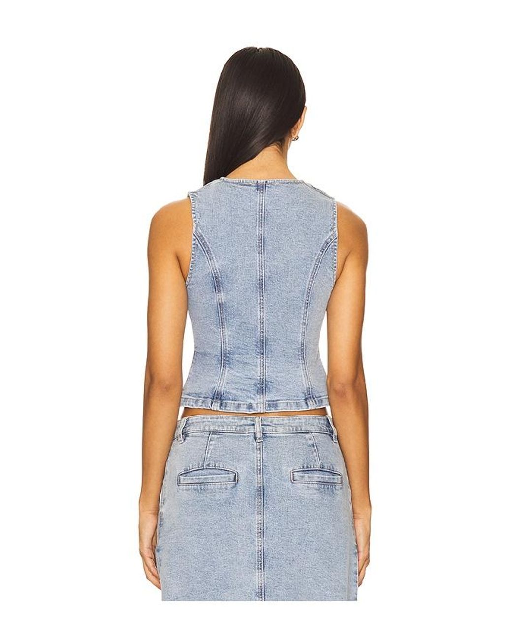 SOVERE Blue Etch Denim Bodice