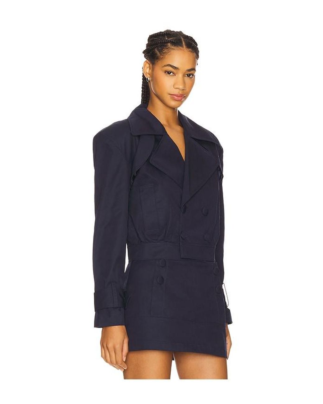 For Love & Lemons Blue Oversized Jacket